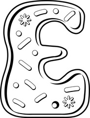 Cute Cookie Alphabet E