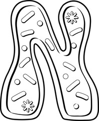 Cute Cookie Alphabet N