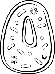 Cute Cookie Alphabet O