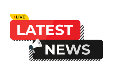 Latest news live streaming banner element design