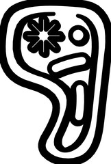 Cute Cookie Alphabet Symbol Comma