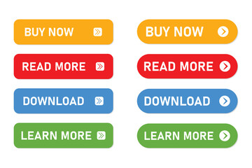 Set of UI buttons or app buttons design.