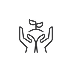 Nature conservation line icon