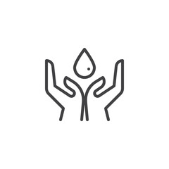 Save water line icon