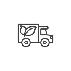Eco friendly shipping line icon