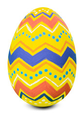 Easter egg painted in different colors