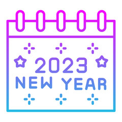 2023 Line Gradient Icon