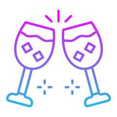 Cheers Line Gradient Icon
