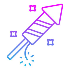 Firecracker Line Gradient Icon