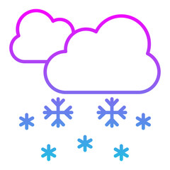 Snowfall Line Gradient Icon