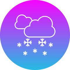 Snowfall Gradient Circle Line Inverted Icon
