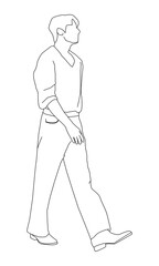 Vector illustration of Kpop street fashion. Korean street idol. Kpop male fashion idol. A famous man in highlighted casual clothes. line art image eps.10.