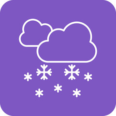 Snowfall Multicolor Round Corner Line Inverted Icon
