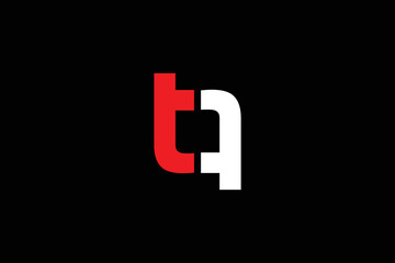 Minimal Awesome Trendy Professional Letter TT Logo Design Template On Black Background
