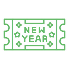 Ticket Multicolor Line Icon