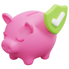 insurance 3d render icon illustration