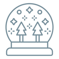 Crystal Ball Multicolor Line Icon