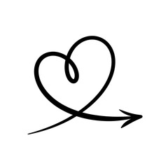 Hand draw arrow icon.