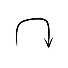 Obraz premium Hand draw arrow icon.