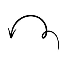 Hand draw arrow icon.