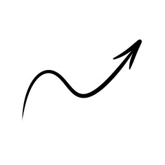 Hand draw arrow icon.