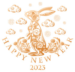 Happy New Year 2023 Year of the Rabbit
