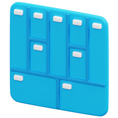 business model canvas 3d render icon illustration