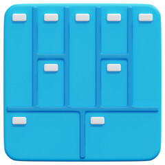 business model canvas 3d render icon illustration