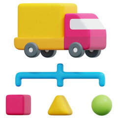 distribution 3d render icon illustration