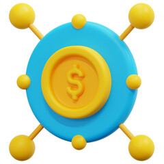 revenue streams 3d render icon illustration