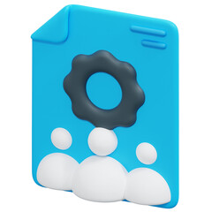 setting 3d render icon illustration