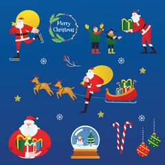 Christmas Character Set Vector Illustration