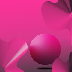 four pink balls and abstract wave backgrounds for all ads design website banners and poster