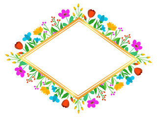 Summer Flower Frame Background Illustration