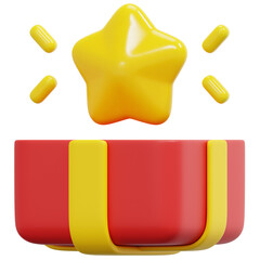 gift 3d render icon illustration