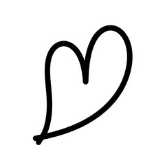 Heart sign line icon.