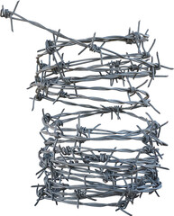 Barbed wire for element and decoration. - obrazy, fototapety, plakaty