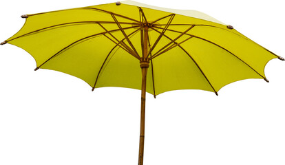 Umbrella yellow open for element and decoration.