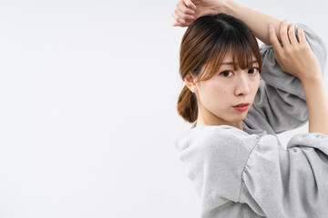 Naklejka premium 落ち着いた雰囲気の女性