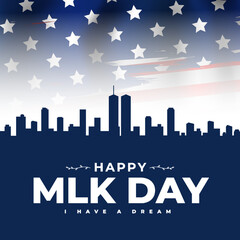 Martin Luther king day themed design, perfect for posters, backgrounds, social media posts etc