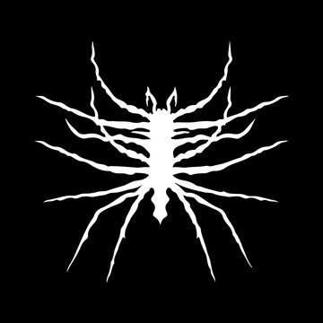 vector illustration of a spooky insect silhouette