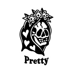 skull illustration vector with concept
