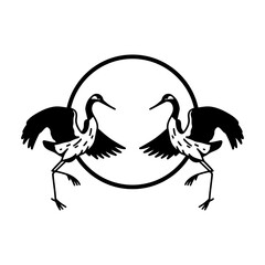 vector illustration of two birds