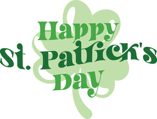 Happy St. Patrick's Day retro SVG design.