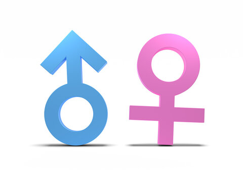 gender symbols, 3D rendering