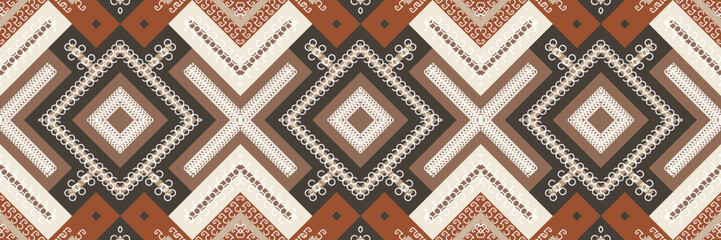 Ikat Seamless Pattern  ikat stripes batik textile seamless pattern digital vector design for Print saree Kurti Borneo Fabric border brush symbols swatches designer