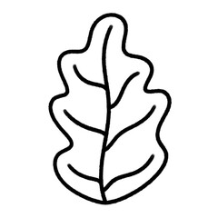 tropical leaf line icon.