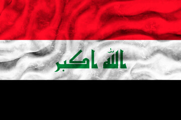 National flag  of Iraq. Background  with flag  of Iraq