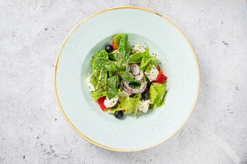 greek salad on the table