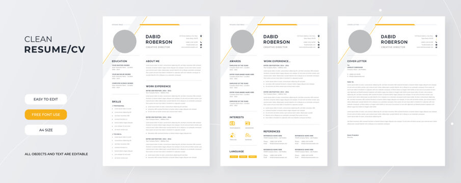 Minimalist Resume and Cover Letter Set	